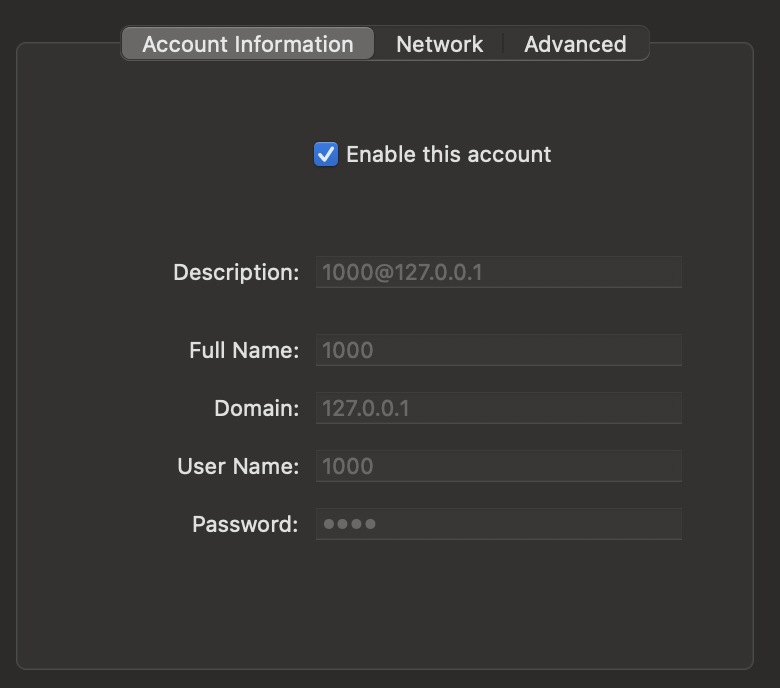 enable account